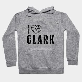 I love Clark Jersey Number 22 black Hoodie